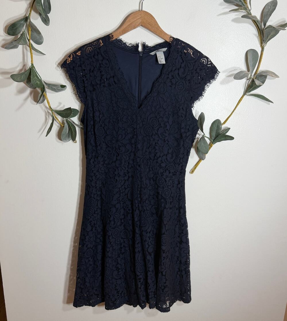H&M Dark Blue Lace Dress LAST CALL